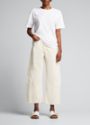 Khaite Womens White Mae Brand-patch Cotton-jersey T-shirt In White