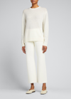 Jil Sander High-waist Straight-leg Trousers In Natural