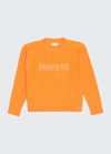 Puppets And Puppets Logo Organic Cotton Blend Sweater In Orange