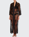 Rya Collection Darling Lace Robe In Champagne