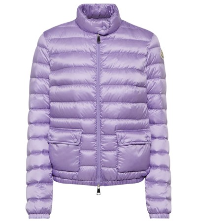 Moncler Lans Full Zip Down Jacket In Purple