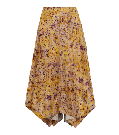 Altuzarra Sousanna Printed Handkerchief Midi Skirt In Jarcaranda Bundle