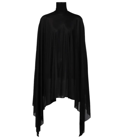 Balenciaga High-neck Cape Top In Black