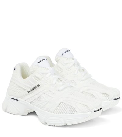 Balenciaga Phantom Mesh-paneled Sneakers In White