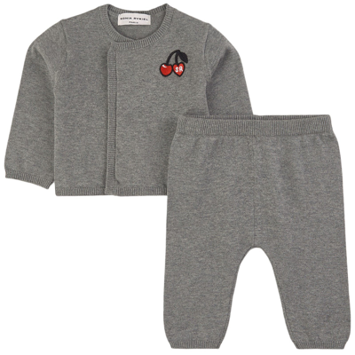 Sonia Rykiel Kids' Meelow Knitted Outfit Gray In Grey