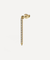 Maria Tash Eternity Bar Threaded 18kt Yellow Gold Single Earring With Diamonds In Yellow