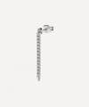 Maria Tash 18ct 18mm Diamond Eternity Bar Charm Single Stud Earring In White