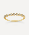 DINNY HALL 14CT GOLD DIAMOND FORGET ME NOT HALF ETERNITY RING