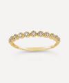 Dinny Hall 14ct Gold Diamond Forget Me Not Half Eternity Ring In Gold