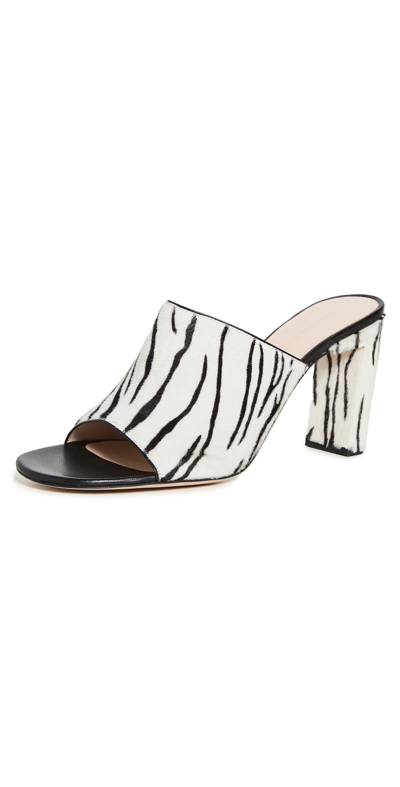 Wandler Anne Zebra-print Calf Hair Mules In Animal Print ModeSens