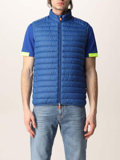 Save The Duck Jacket  Men In Gnawed Blue