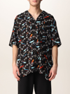 Marcelo Burlon County Of Milan Marcelo Burlon Hawaii Shirt In Black
