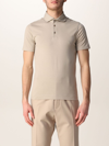 Cruciani Basic Cotton Polo Shirt In Sand
