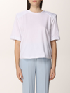 Federica Tosi White Cotton T-shirt With Padded Straps
