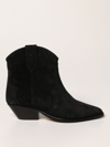 Isabel Marant Dewina  Ankle Boot In Suede In Schwarz