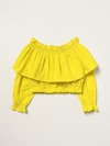 Msgm Kids' Flounce Cropped Top