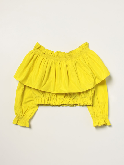 Msgm Kids' Flounce Cropped Top