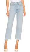 Agolde 90s Crop Loose- Straight Jeans In Blue