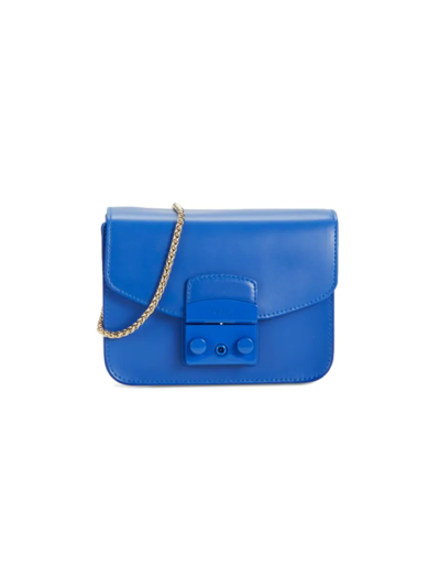 Furla Women's Mini Metropolis Leather Crossbody Bag In Blue