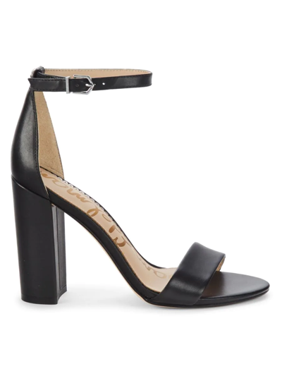 Sam Edelman Women's Yaro Leather Block-heel Sandals In Black