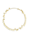 Chloe & Madison Chloe And Madison 14k Gold Vermeil Disc Charm Anklet In Silver