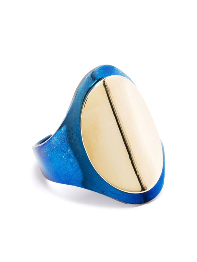 Albert Coll Homero Oval Ring In Gold