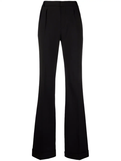 Saint Laurent Straight Leg Tailored Trousers In Black