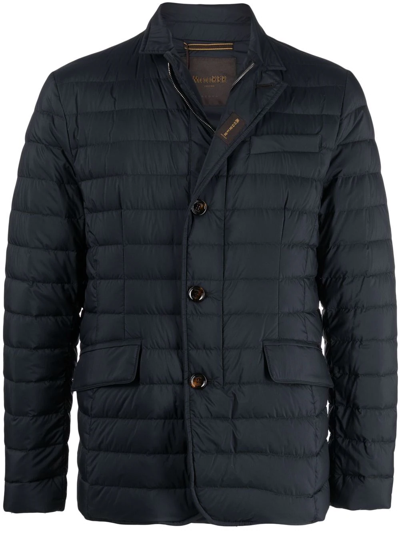 Moorer Zavyer Button-up Quilted Jacket In Blau