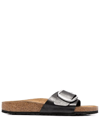 Birkenstock Madrid Single-strap Sandals In Grau
