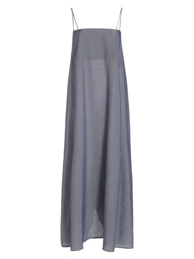 Totême Pinstripe Square-neck Camisole Dress In 491