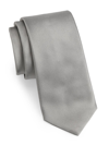 Saks Fifth Avenue Collection Solid Silk Tie In Grey