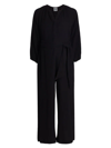 Nom Maternity Women's Alma Cotton Gauze Jumpsuit In Black