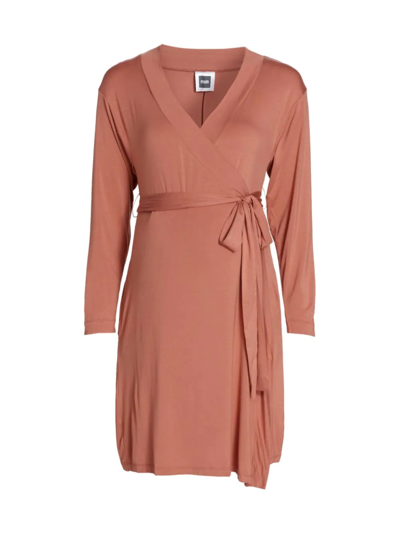 Nom Maternity Lounge Second-skin Dressing Gown In Terracotta