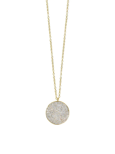 Ippolita Large Stardust Oval Dome Pave Pendant Necklace In 18k Gold With Diamonds