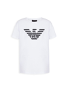 Emporio Armani Kids' Little Boy's & Boy's Logo T-shirt In White Black