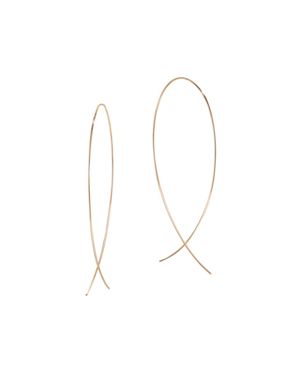 Lana 14k Yellow Gold Large Upside-down Wire Hoop Earrings