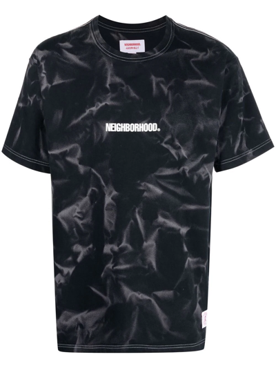 Neighborhood Logo Tie-dye T-shirt In Black