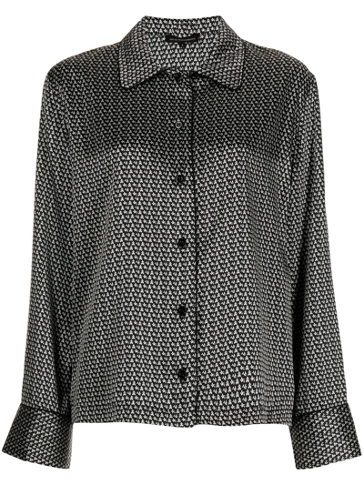 Kiki De Montparnasse Moi Et Toi Pajama-style Shirt In Grey