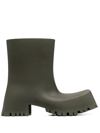 Balenciaga Block-heel Ankle Boots In Grün