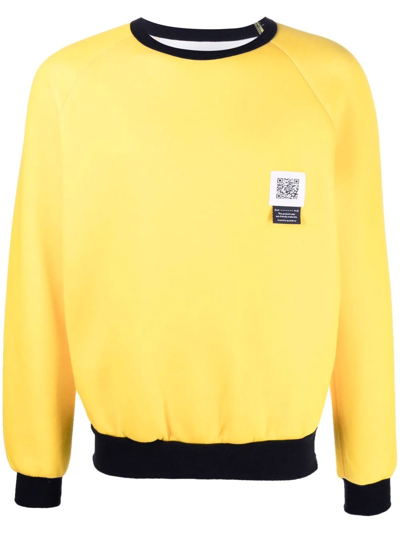 Fumito Ganryu Logo-patch Cotton-blend Sweatshirt In Yellow