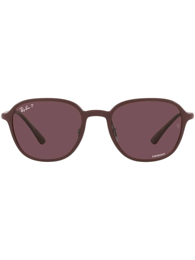Ray Ban Chromance Square-frame Sunglasses In Pink