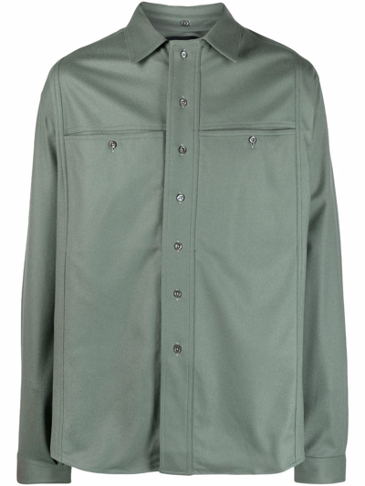 Qasimi Chest-pocket Longsleeved Shirt In Grün