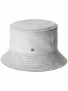 Maison Michel Grey Wool Jason Bucket Hat In Grey