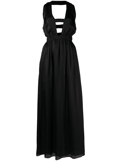 Kiki De Montparnasse Caged Long Dress In Black