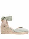 Shop Castaã±er Wedge-heel Espadrilles In Grün