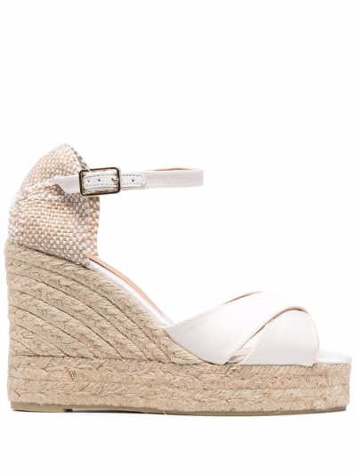 Castaã±er Wedge Espadrille Sandals In Nude