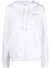 Off-white Diag Stripe-print Cotton Hoodie In Weiss