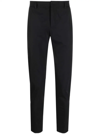 Pt Torino Slim-fit Tailored Trousers In Schwarz