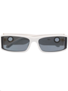 Linda Farrow Mya Rectangle-frame Sunglasses In Weiss