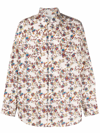 Isabel Marant Floral-print Cotton Shirt Jacket In Nude